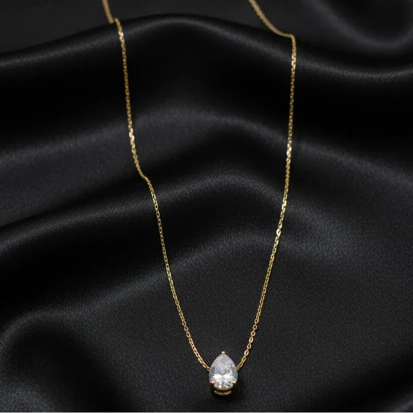 Stainless Steel Almond Style Stone Chain