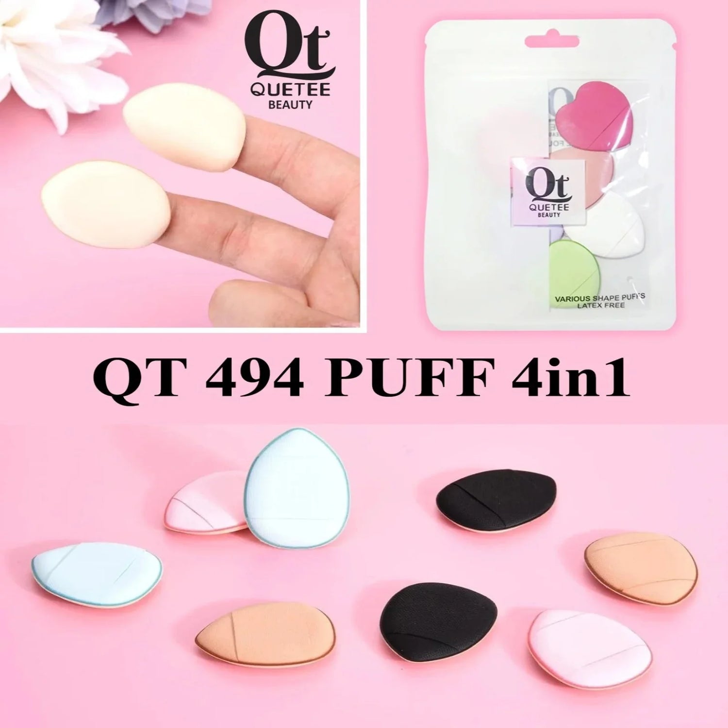 Quetee beauty 4-in -1 Finger Puff
