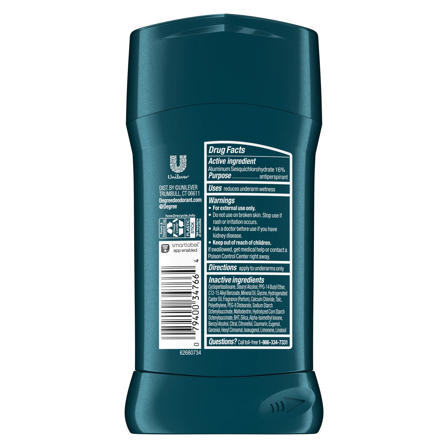 Degree Cool Rush Antiperspirant Deodorant Stick - 76g