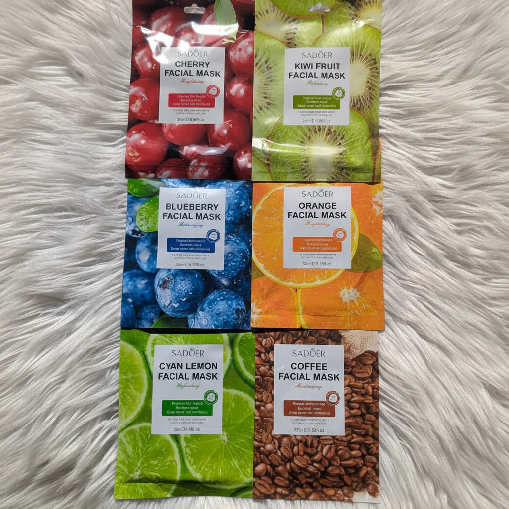 Sadoer Facial Fruit Mask Pack of 6