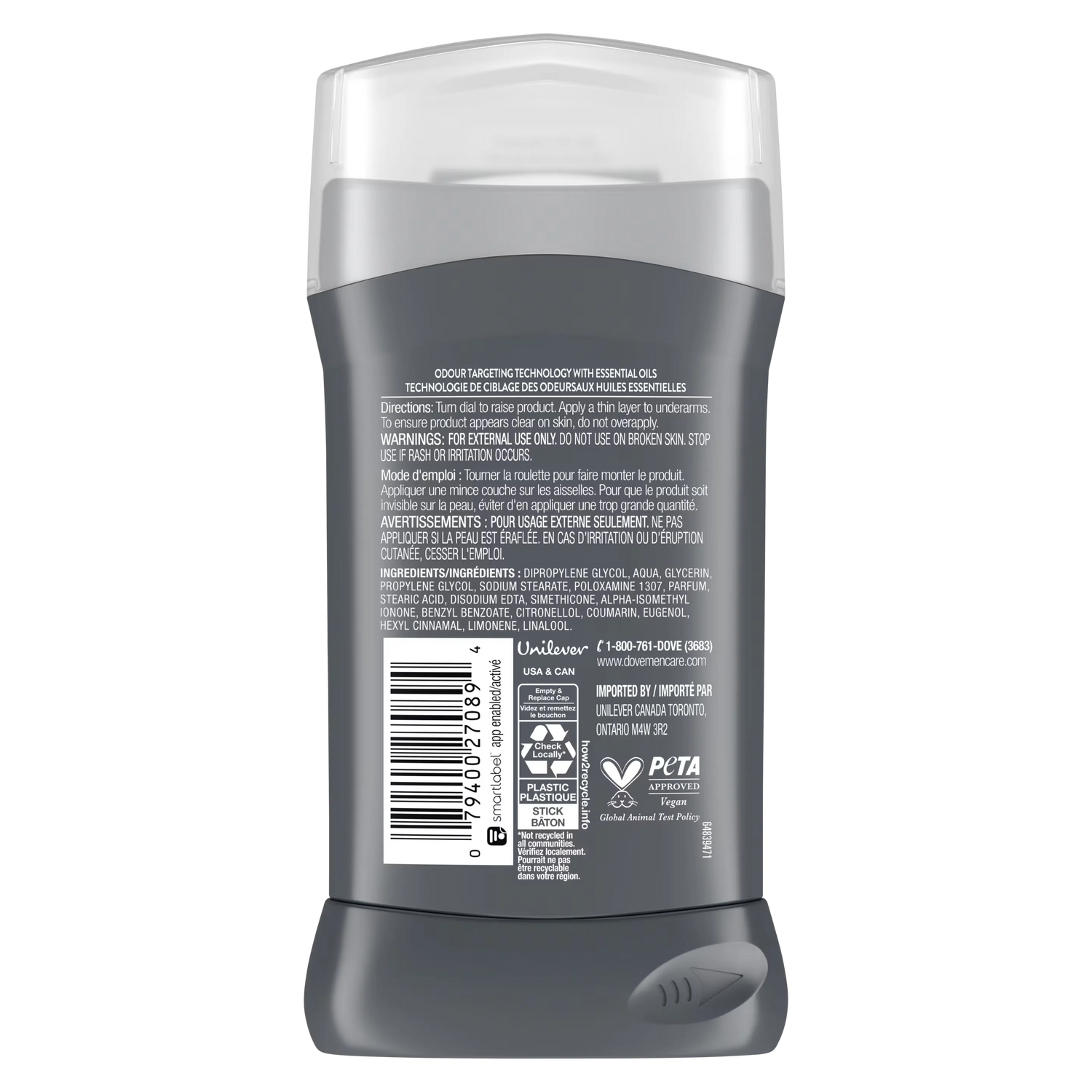 Dove Men+Care Cool Silver Deodorant Stick - 85g
