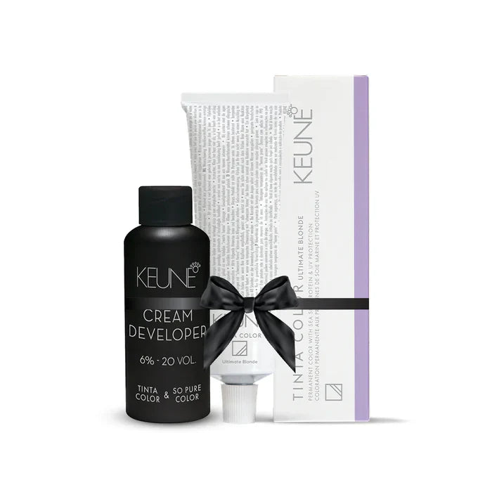 Keune Tinta Deal Ash Pearl Blonde 1012 with Keune Developer 20 Volume - 60 ml