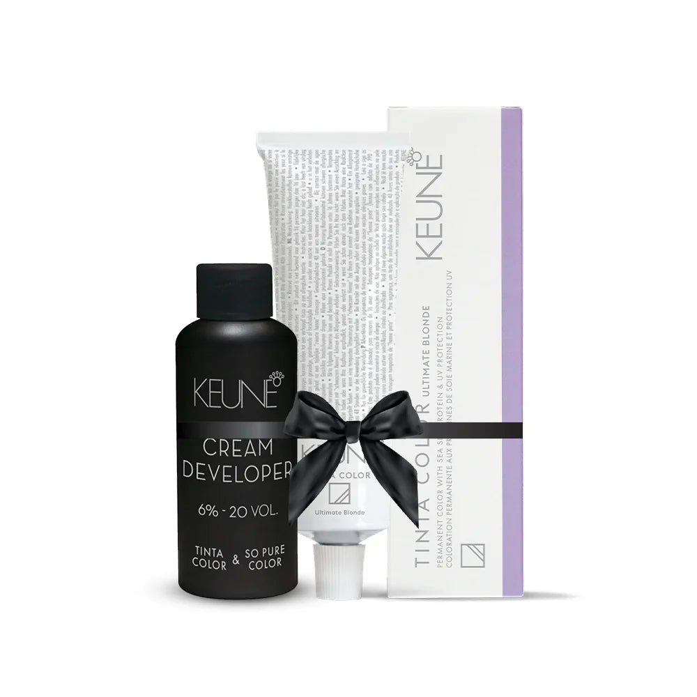 Keune Tinta Color Deal Super Mocha Mahogany Blonde 1585 with Keune Developer 20 Volume - 60 ml