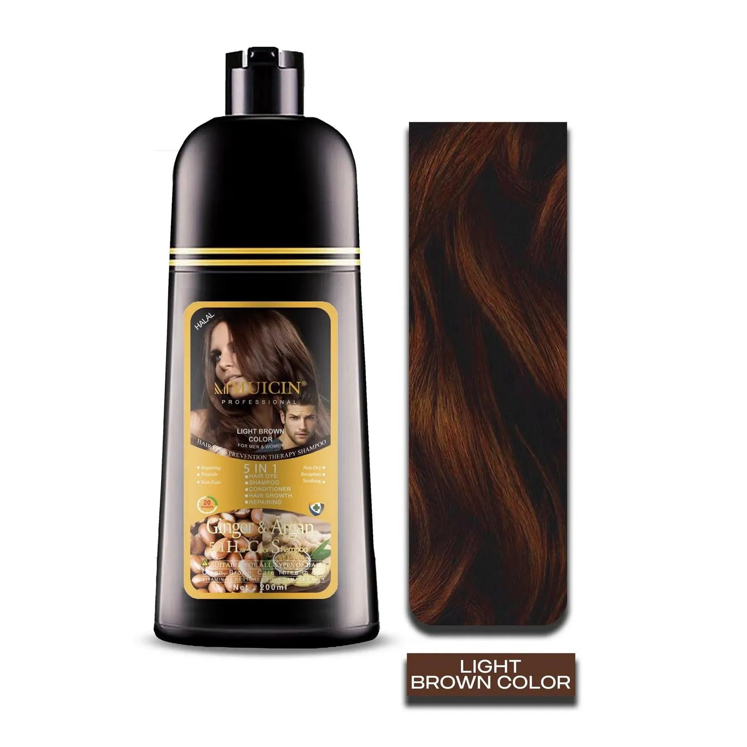 5 in 1 Muicins Ultimate Hair Color Shampoo 200ml