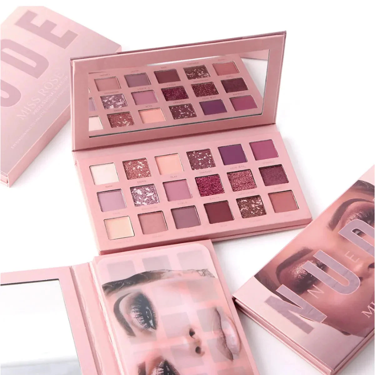 Miss Rose Matte Shimmer Pigmented Eyeshadow Palette - 18 Color