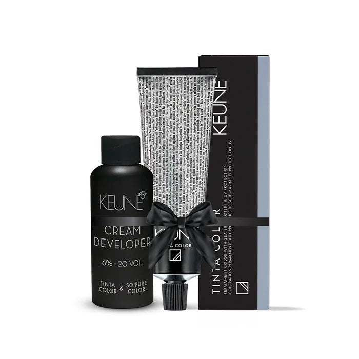 Keune Tinta deal Pearl Copper Blonde 7.24 with Keune Developer 20 Volume - 60 ml