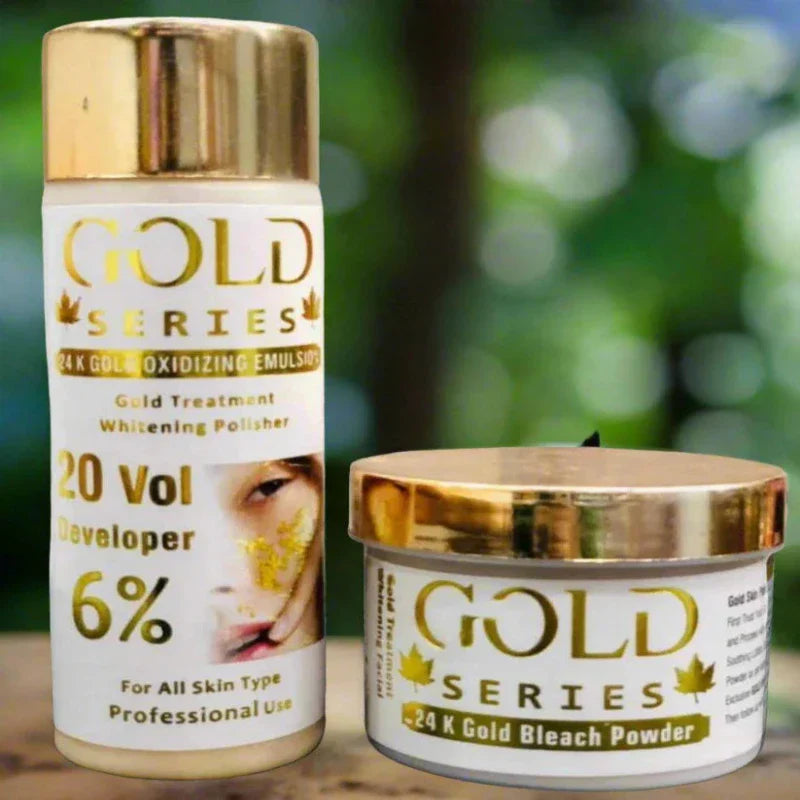 Gold 24K Gold Oxidizing Emulse + Bleach Powder