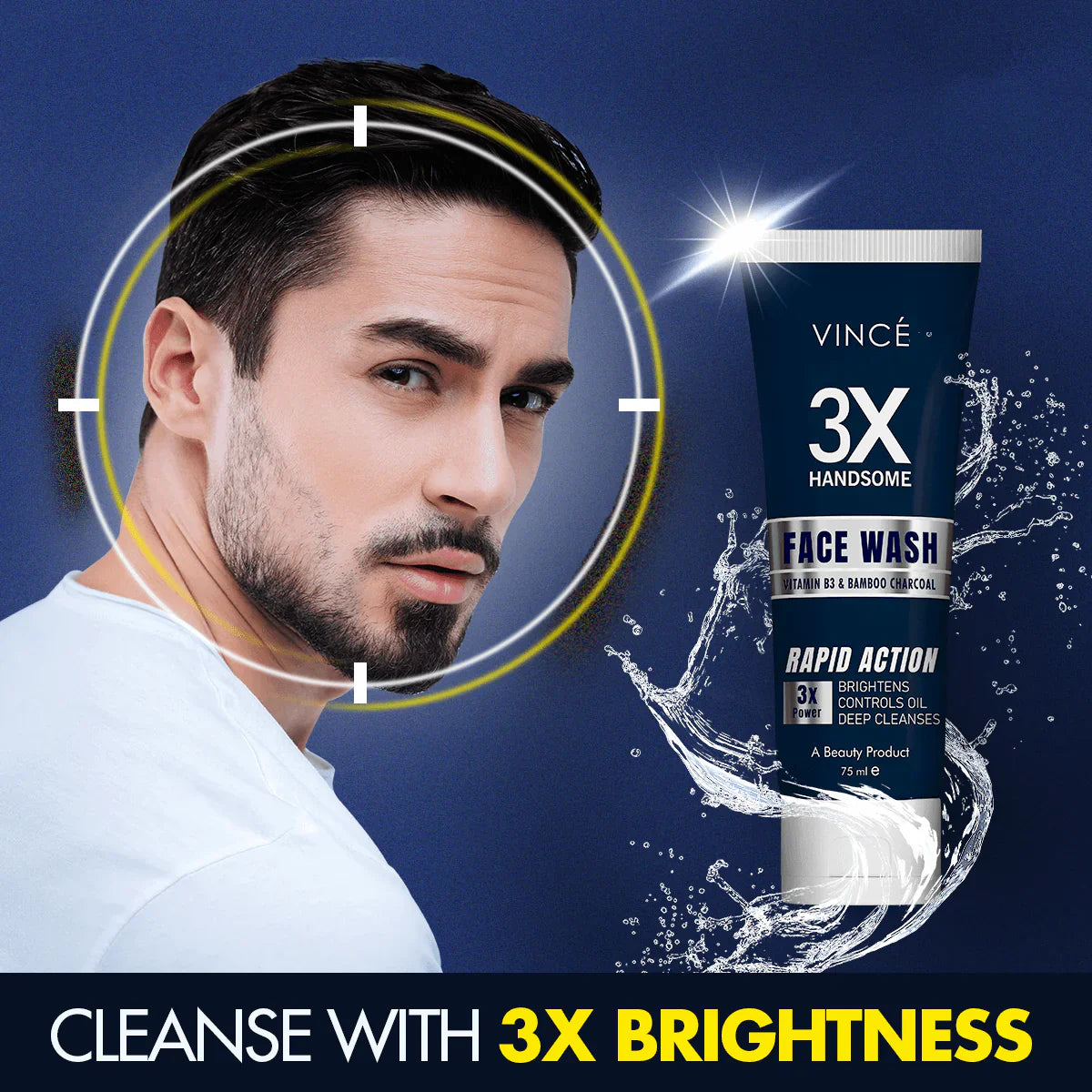 Vince 3X Handsome Face Wash - 75ml