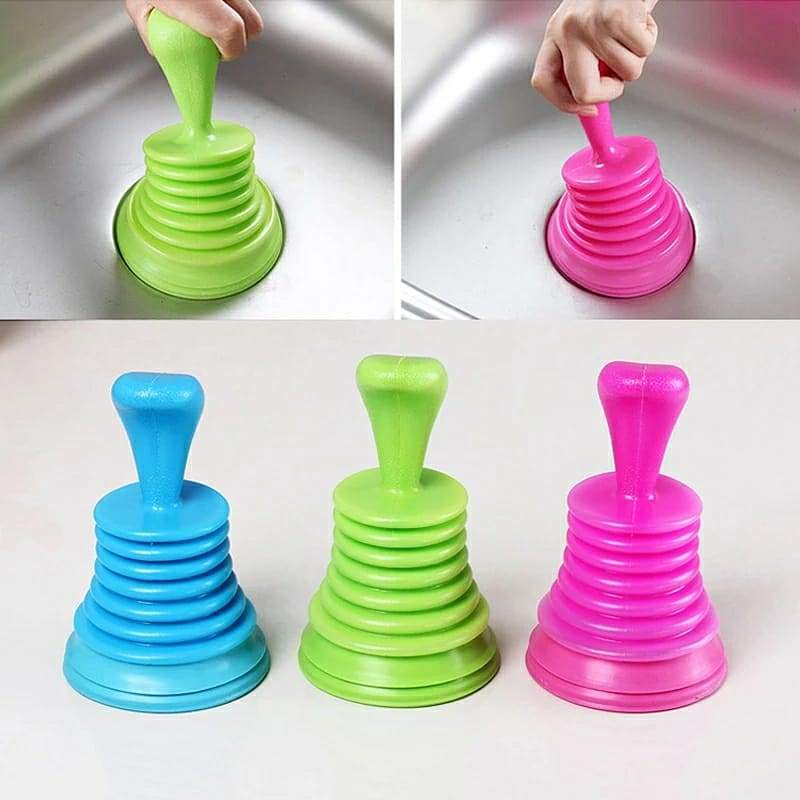 Sink Cleaner Flange Plunger Kitchen Clog Remover