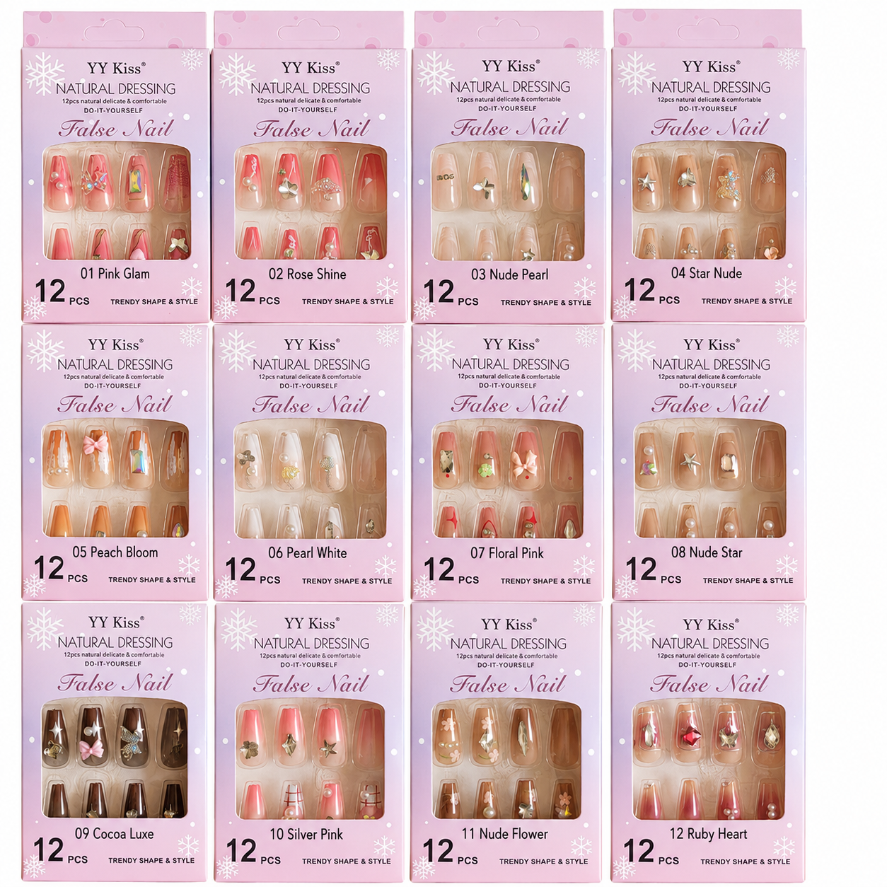 YY Kiss False Nail – 12Pcs