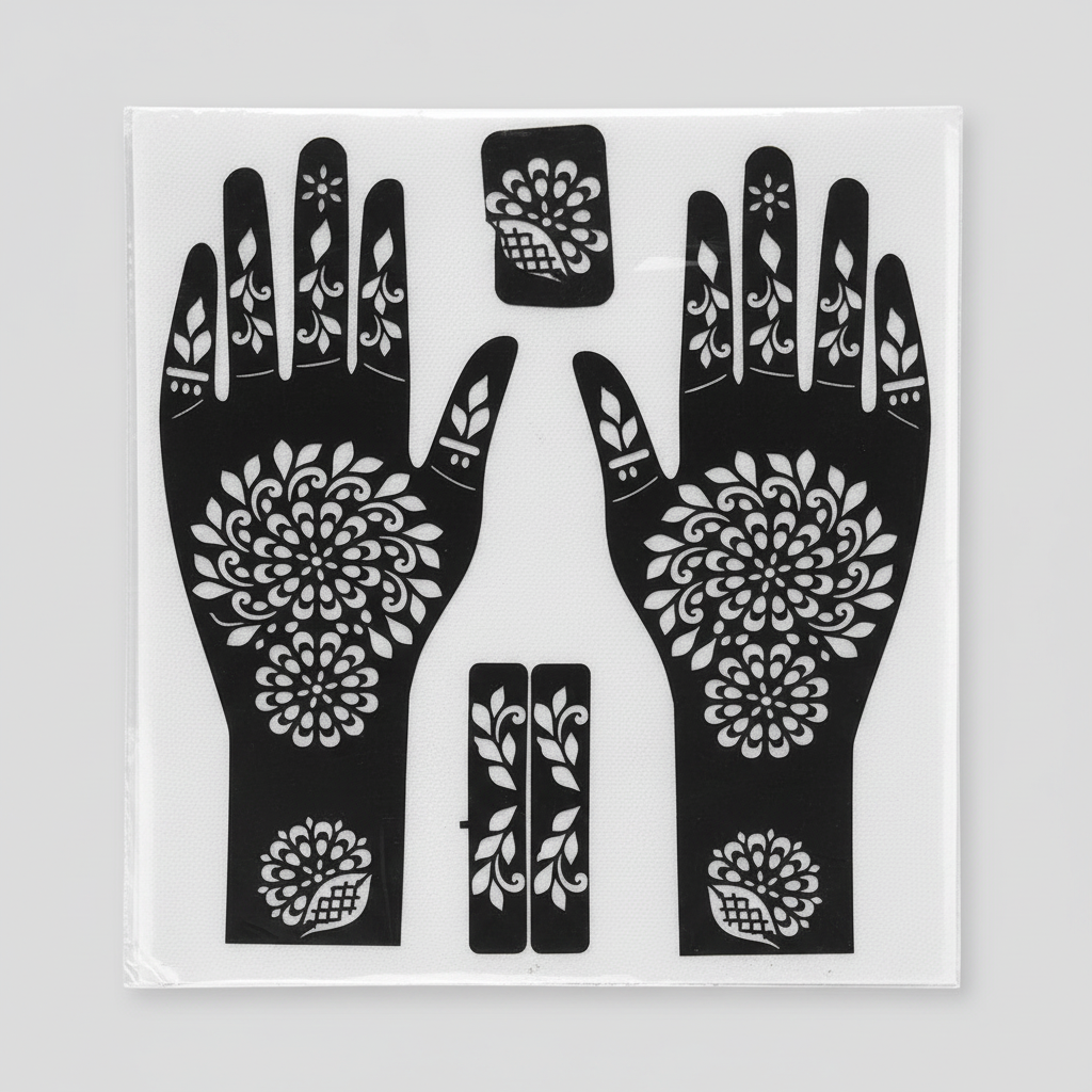 full hand mehndi sticker stencils for henna