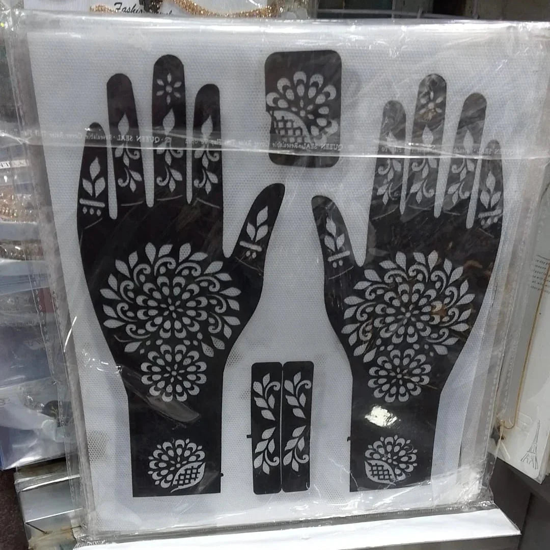 full hand mehndi sticker stencils for henna