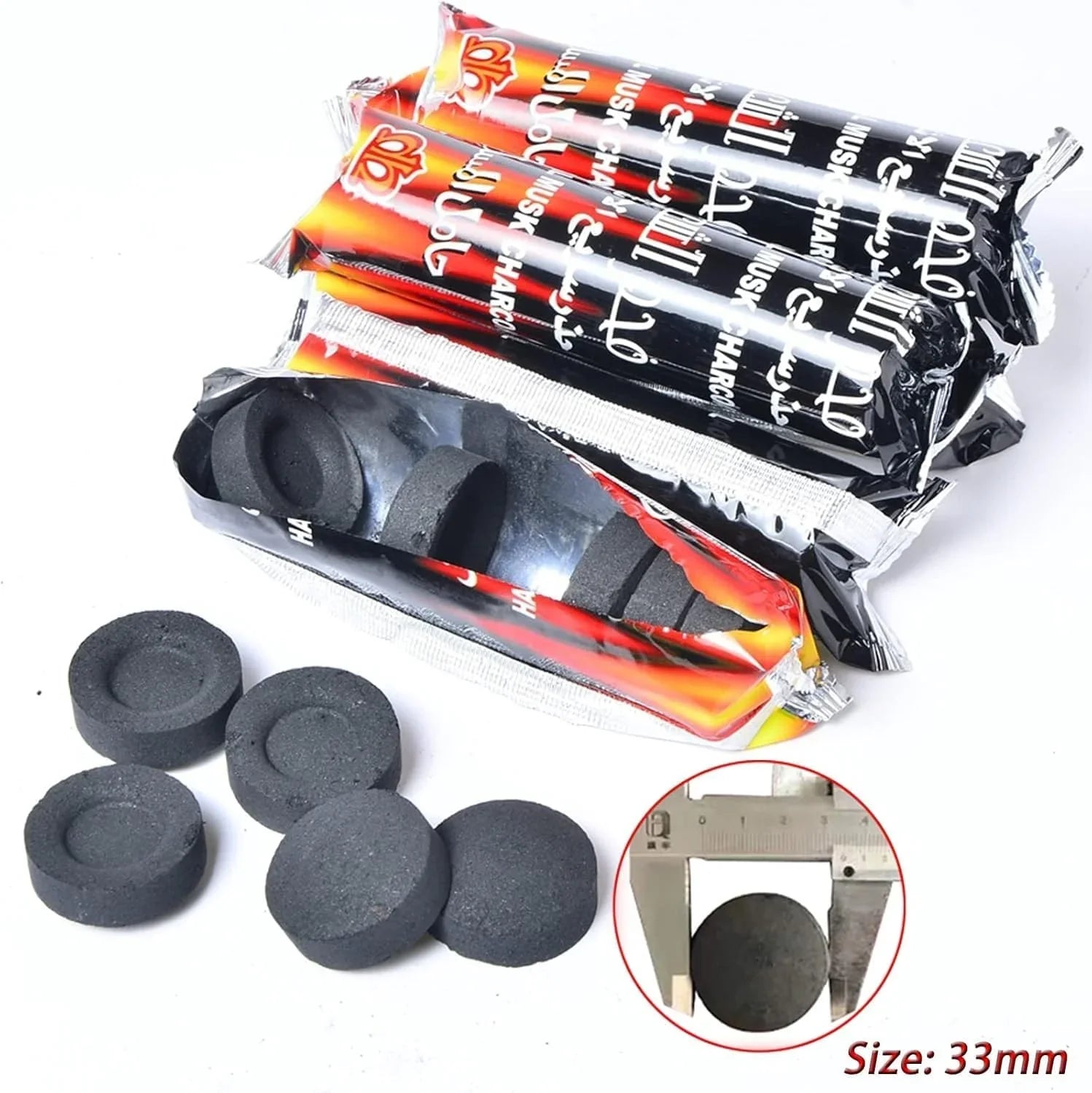 Torch Fast Burning Incense Charcoal Cube Roll for Aromatherapy - 10 Pcs in Box