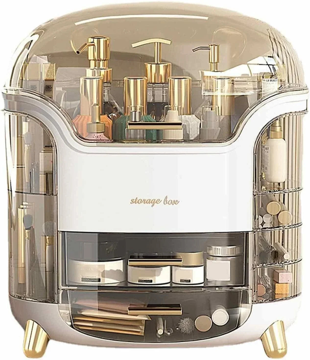 Luxury Desktop Cosmetic Organizer, Dustproof and Waterproof Makeup Vanity