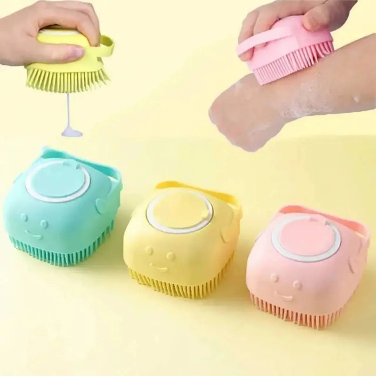 Soft Silicone Bath Brush Body Exfoliator Massage – For Smooth & Glowing Skin