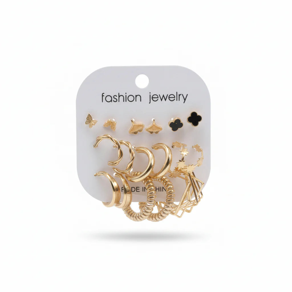 Fashion Jewellery 9 pair combo earings Set