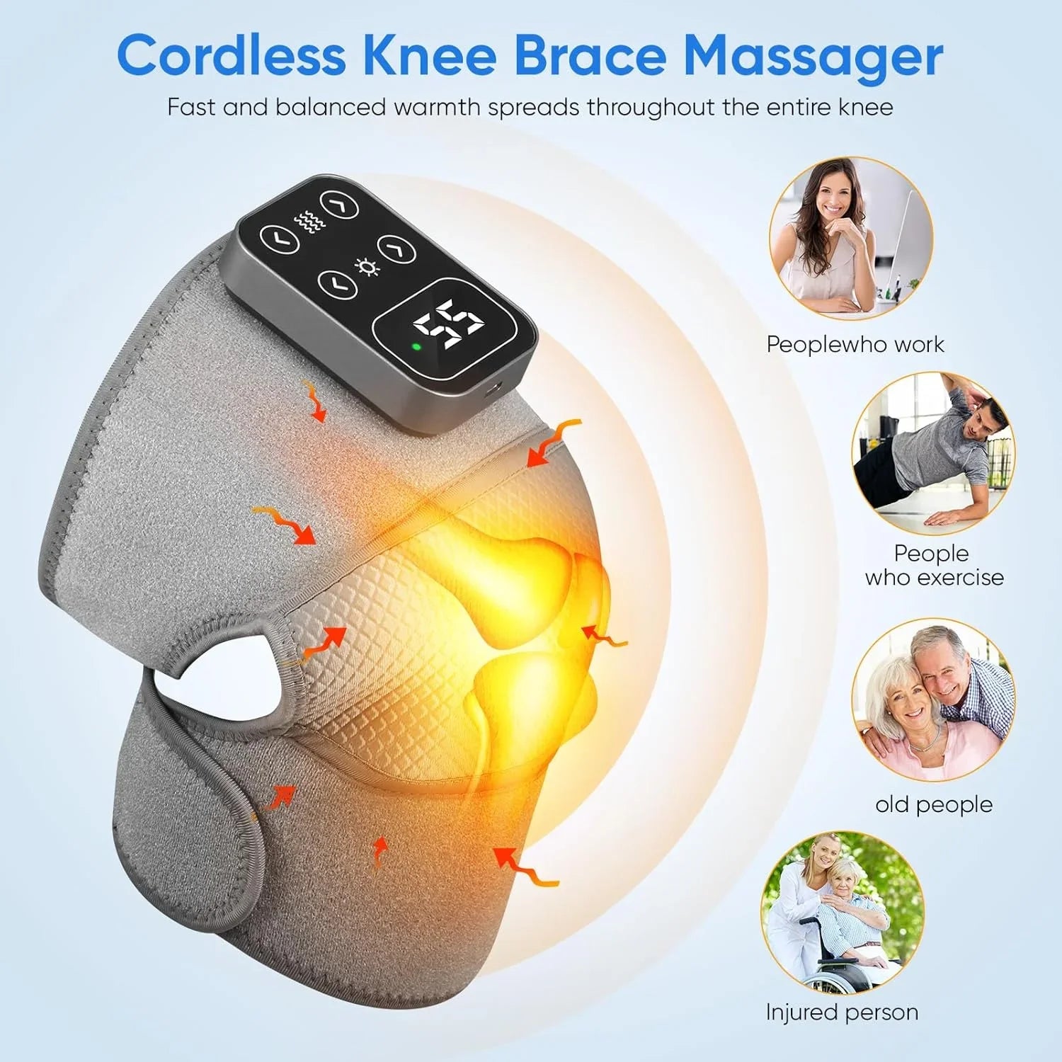 Heated Knee & Leg Vibration Massager