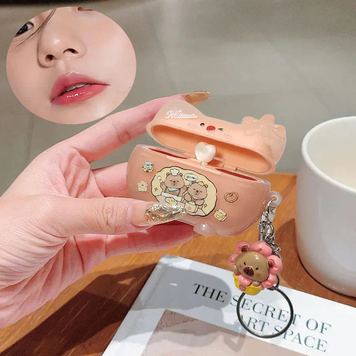MLUNDO 1PCS Earphone shaped The unique design lip gloss