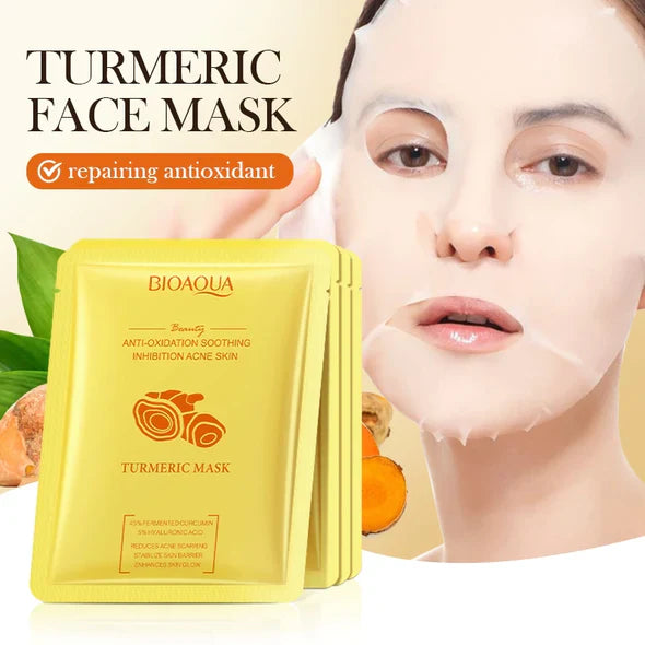 Bioaqua Turmeric Anti-Oxidation Soothing Acne Facial Sheet Mask