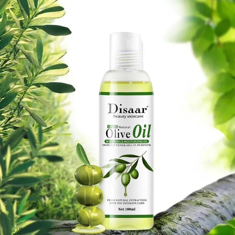 DISAAR 100% Natural Olive Oil Moisturizing Skin Massage Body Oil - 100ml