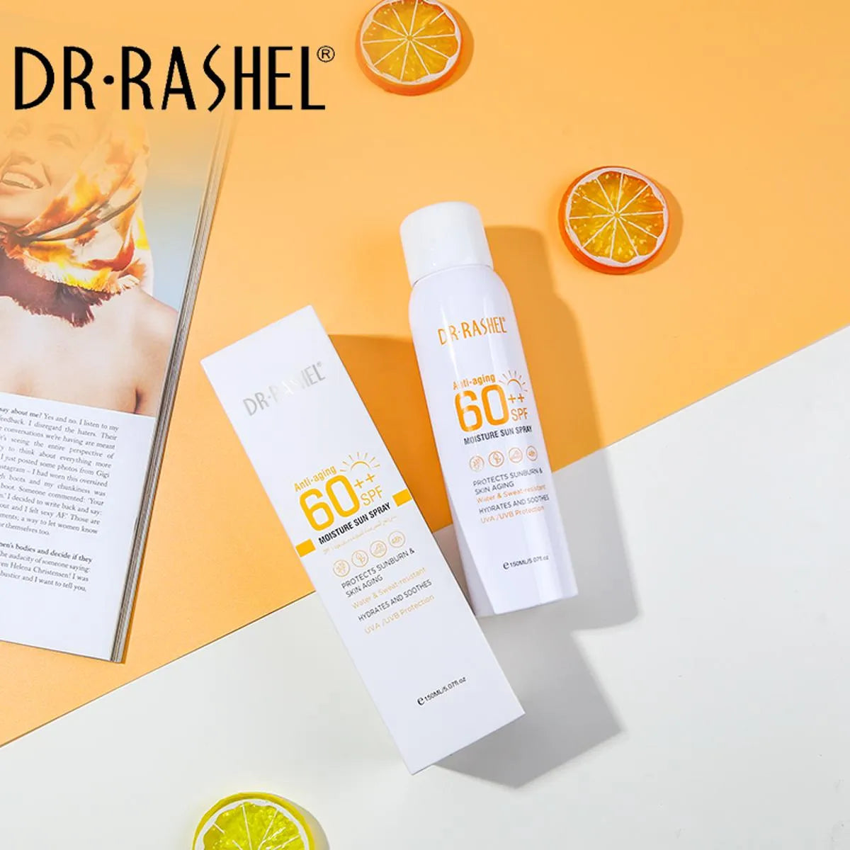 DR.Rashel Anti-Aging And Moisturezir Sun Spray Sunscreen Spray SPF 60 - 150ml