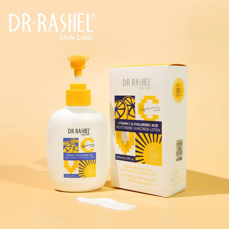 DR.Rashel Vitamin c & hyaluronic acid moisturizinng sunscreen loiton SPF50 - 180ml