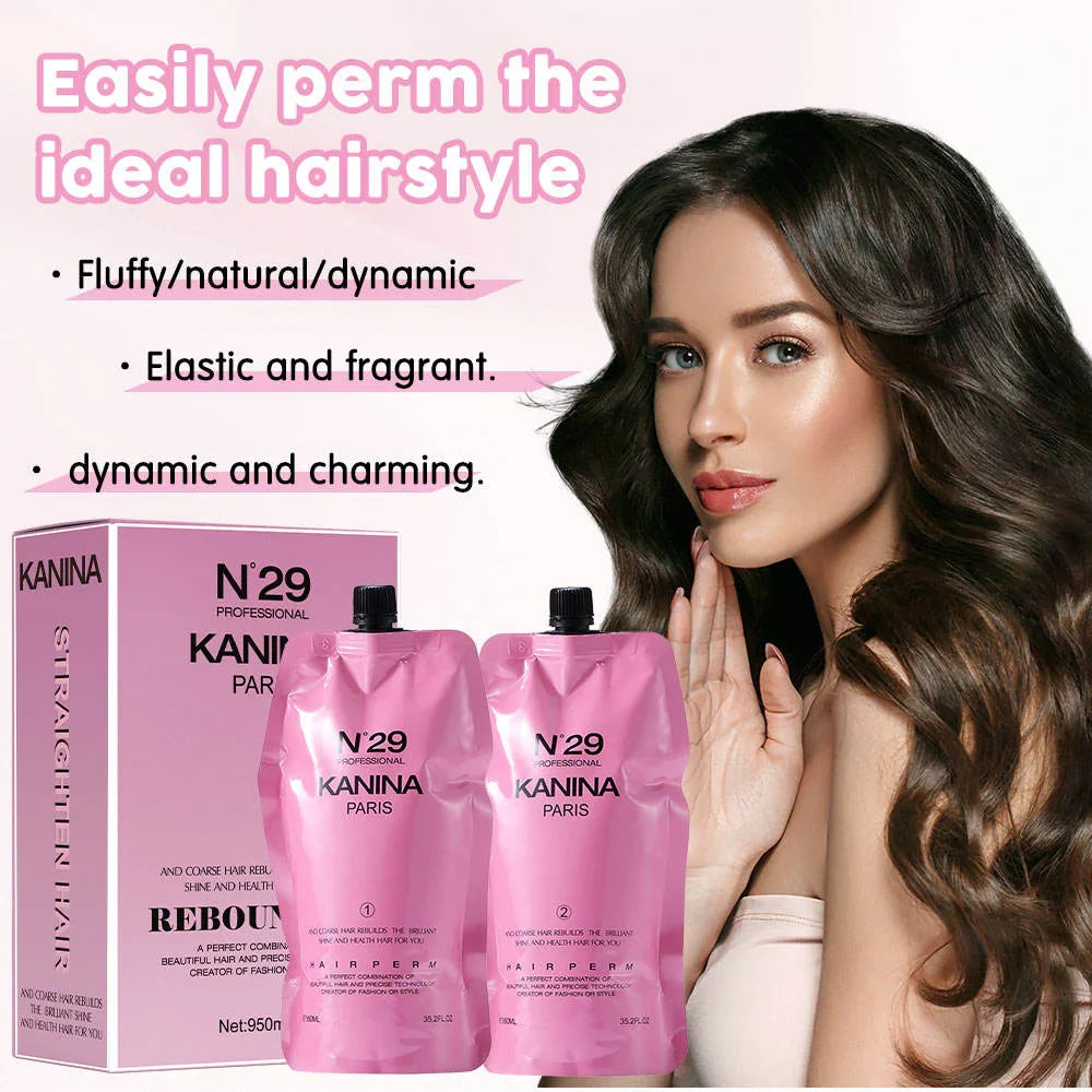 Kanina N°29 Professional Rebonding Cream Permanent Hair Straightening Kit - 950ml Each