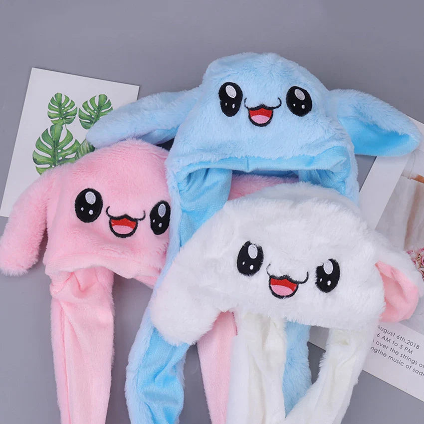 Rabbit Hat Plush Can Moving Bunny Ears Hat - 1PC
