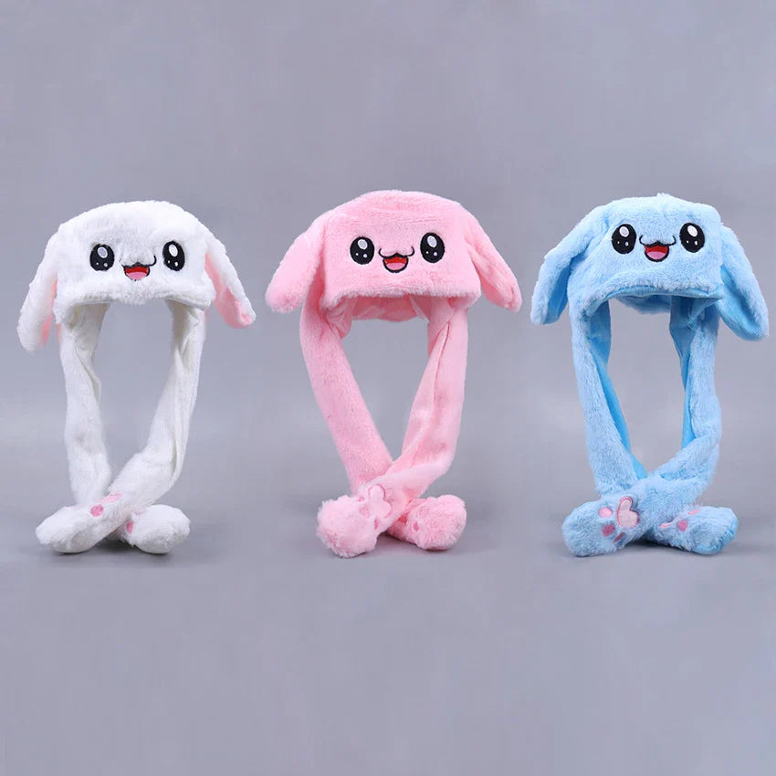 Rabbit Hat Plush Can Moving Bunny Ears Hat - 1PC