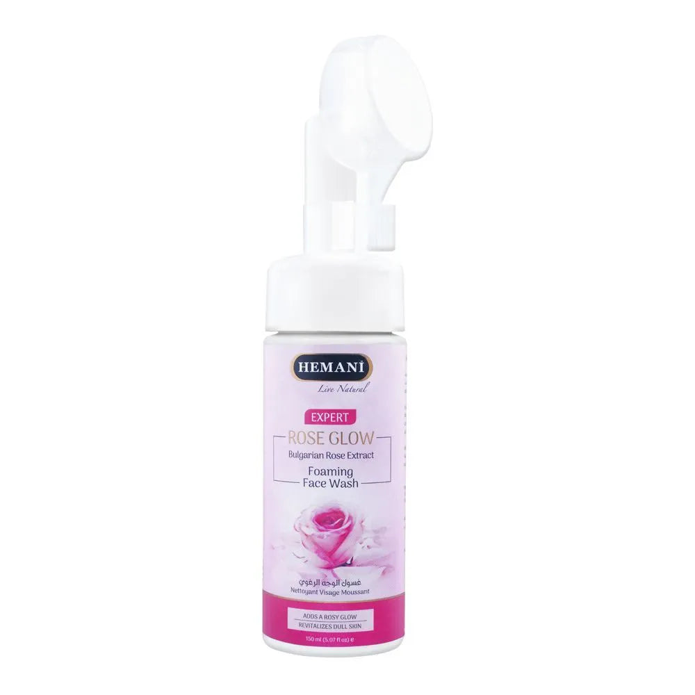 Hemani Expert Rose Glow Bulgarian Rose Extract Foaming Face Wash - 150ml