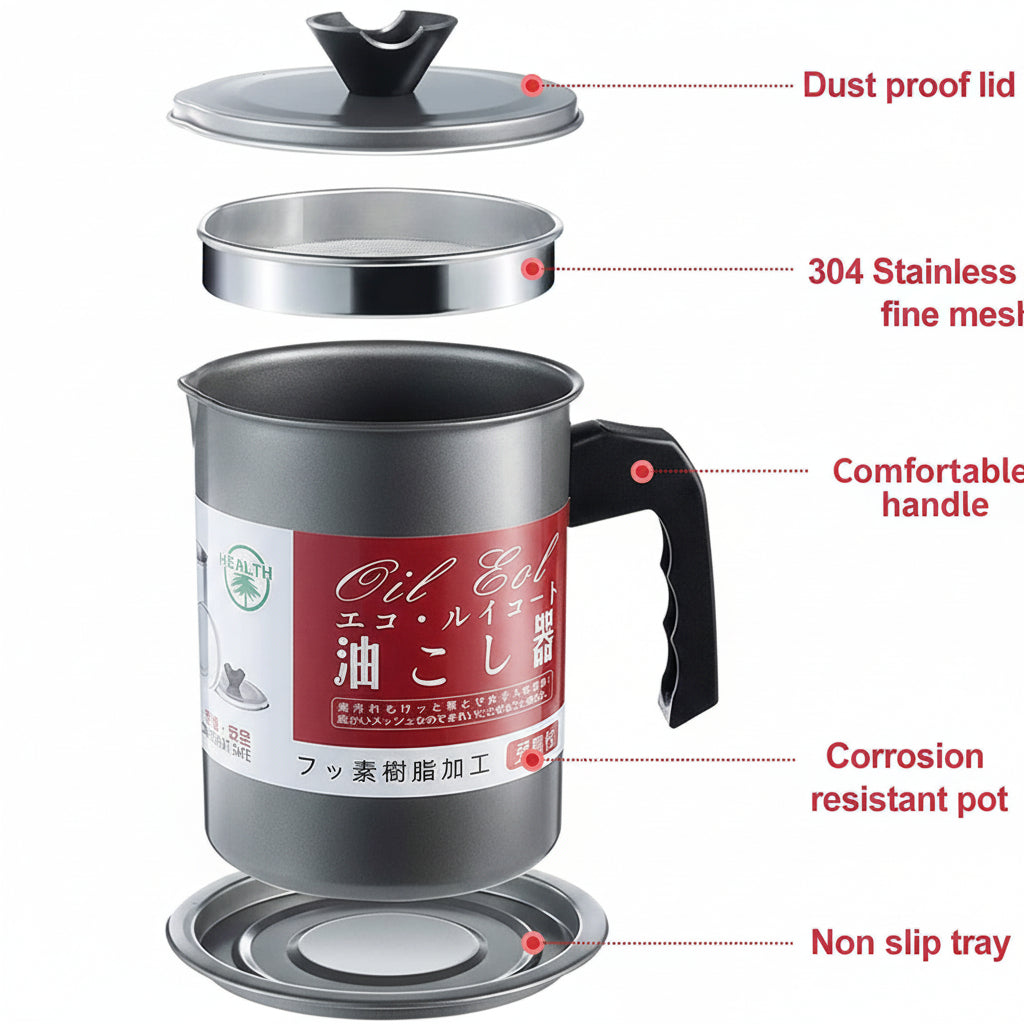 Stainless Steel Oil Filter Pot Impurities Storage Jug