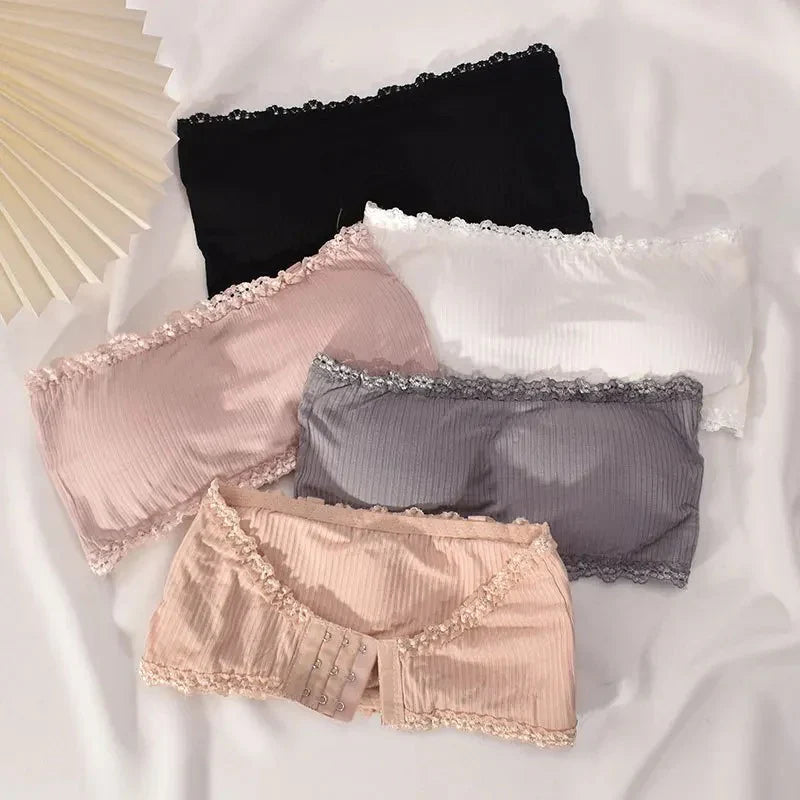 Multi-Color Cotton Strapless Tube Top Bras