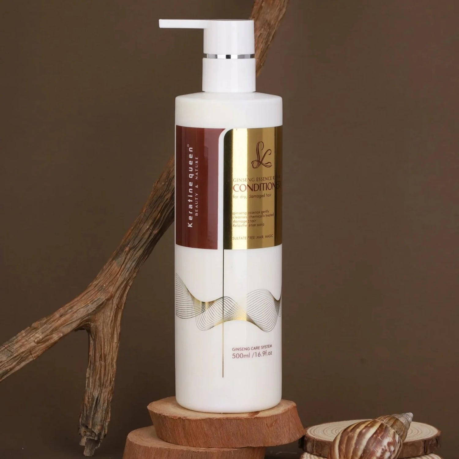 Keratine Queen Ginsieng Essence Sulfate-Free Straightening Shampoo 500ml