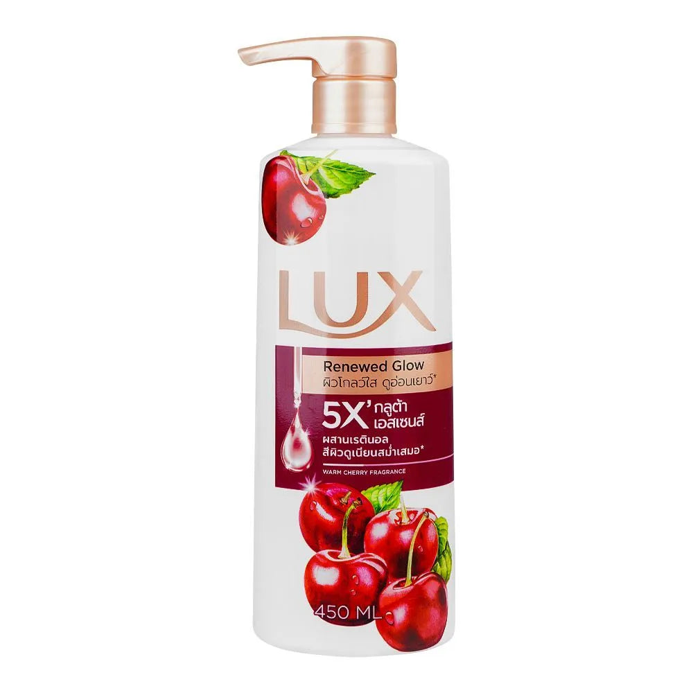 Lux Renewed Glow Warm Cherry Fragrance Body Wash - 450ml - Made of Thailand