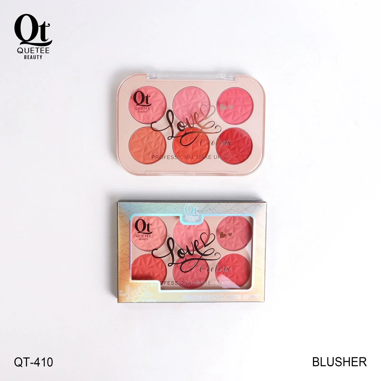 Quetee Beauty Matte 6 Colors Blusher Palette