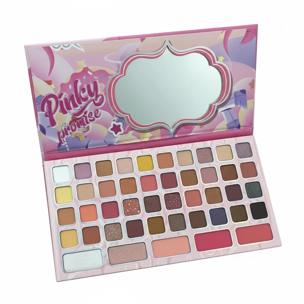 Mocallure Pinky Promise 40 Colors Eyeshade Kit +2 Highlighters + 3 Blush