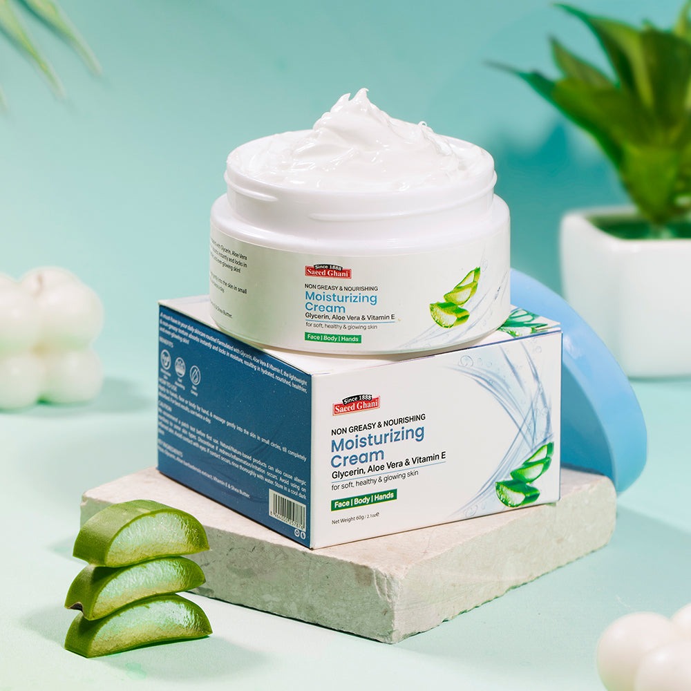 Saeed Ghani Glycerin, Aloe Vera and Vitamin E Moisturizing Cream – 60g