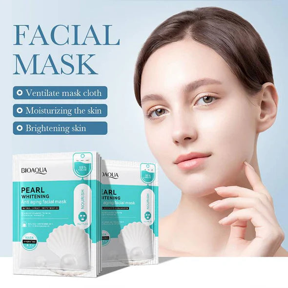 Bioaqua Pearl Whitening Anti Aging Nourish Facial Sheet Mask - 30g