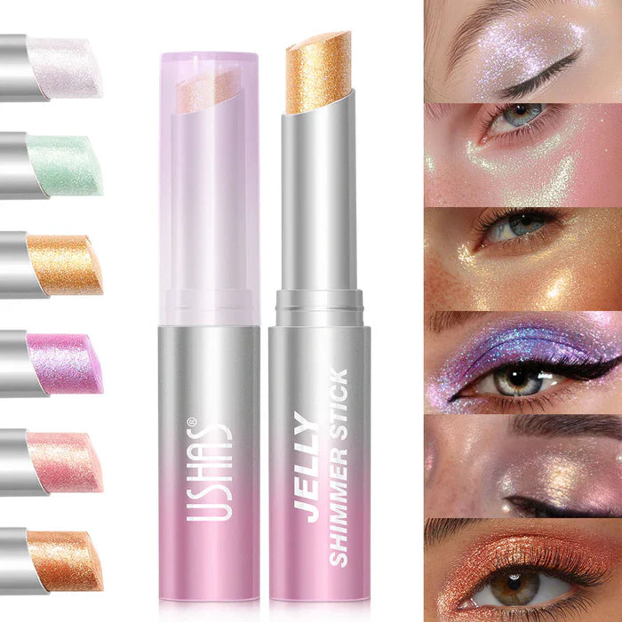 USHAS Jelly Eyeshadow Stick – Long Lasting Metallic Shimmer Eye Color
