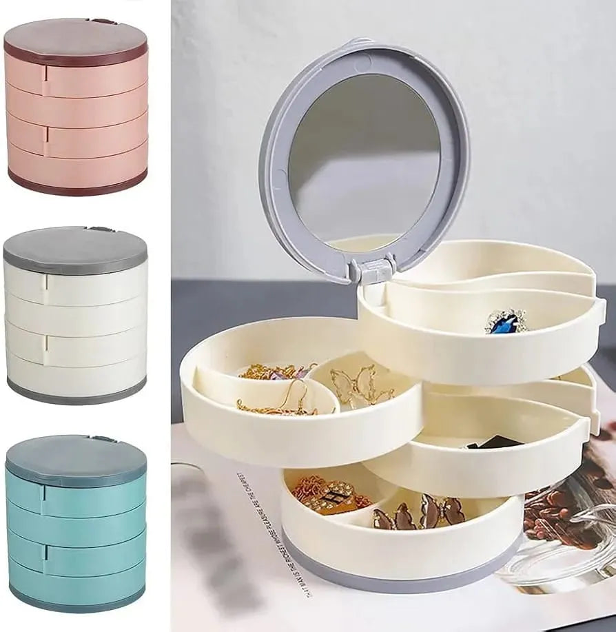 Jewelry Box Storage Multi Layers Rotating Jewelry Container