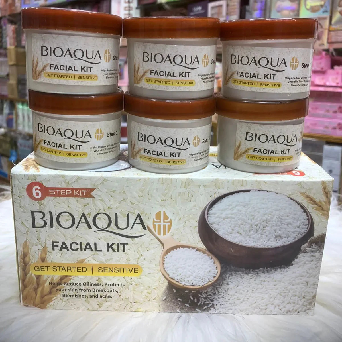 Bioaqua Whitening Rice Facial Kit – 6-Step Facial Set