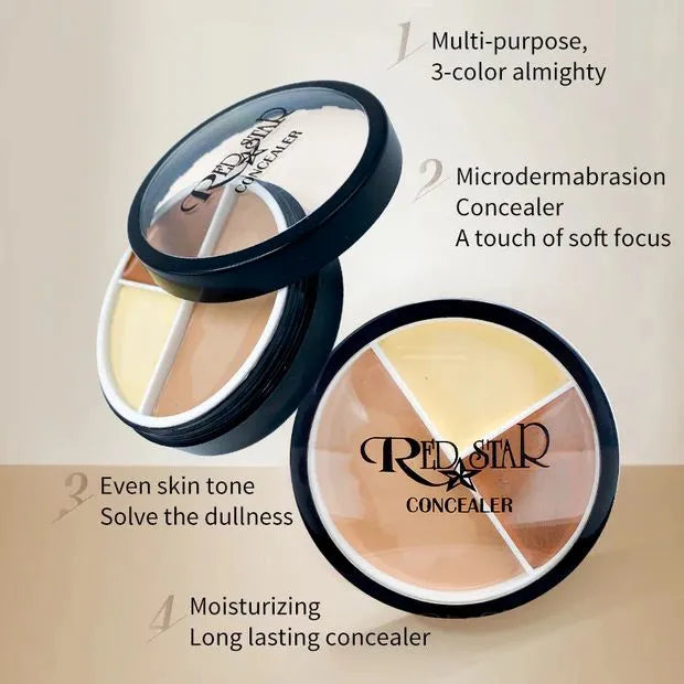 Red Star 3 Color High Coverage Concealer Kit