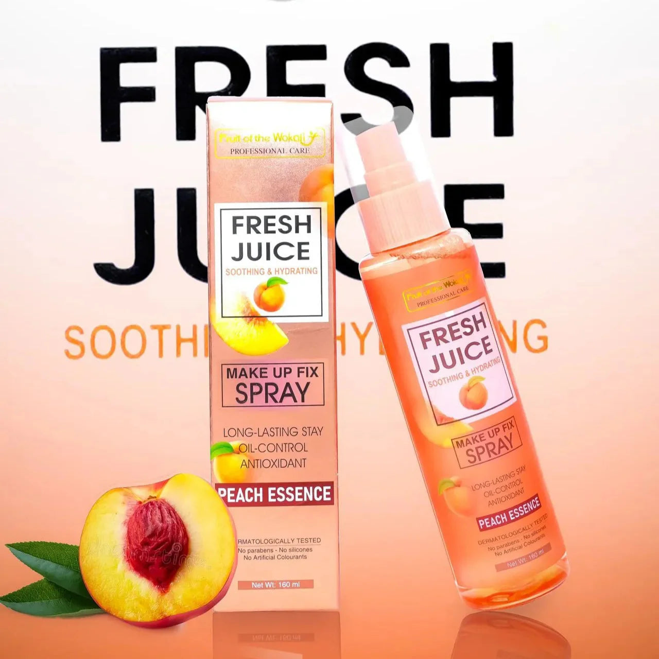 Fruit of Wokali Makeup Fix Spray Peach Essence – 160 ml