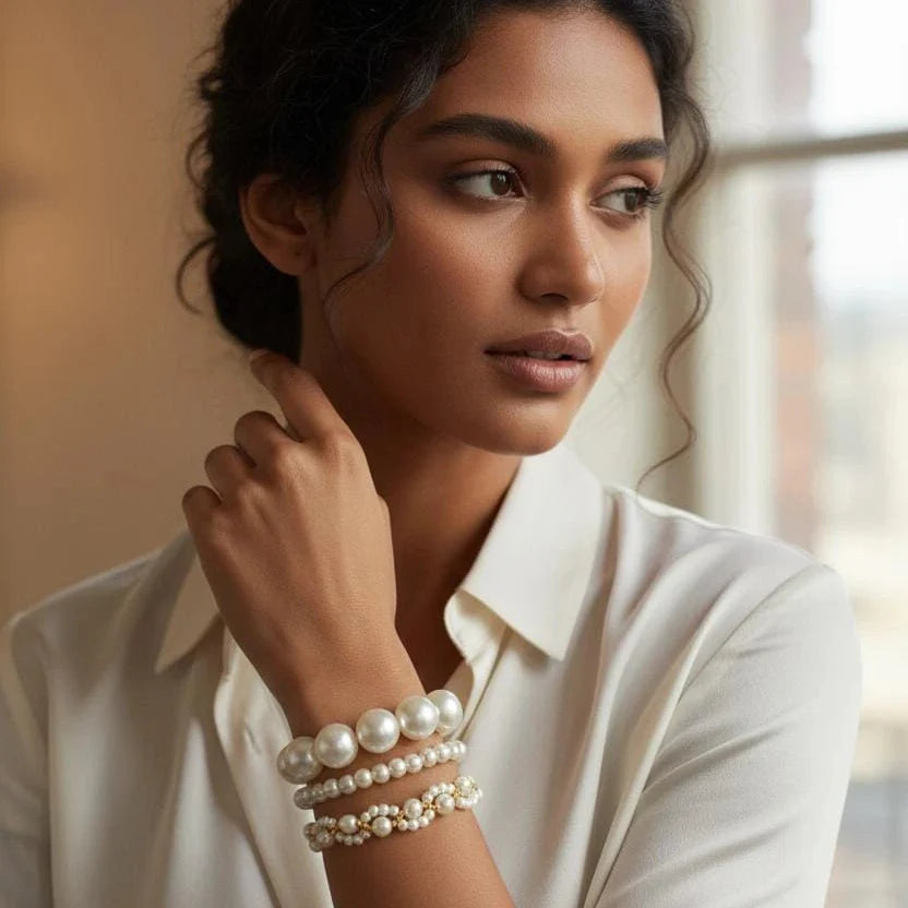 3 line pearl bracelet