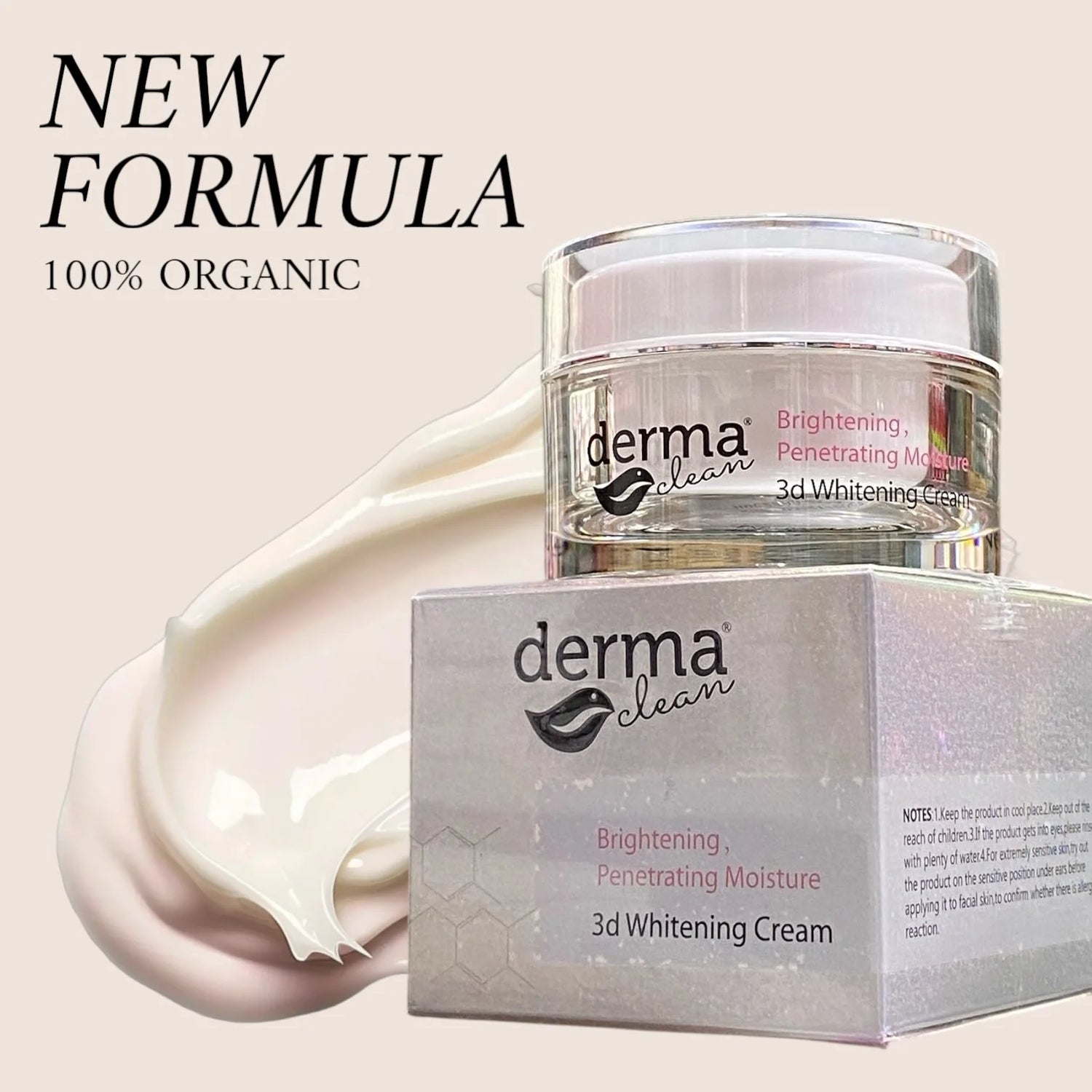 Derma Clean 3D Whitening Brightening Penetrating Moisture Cream - 30g
