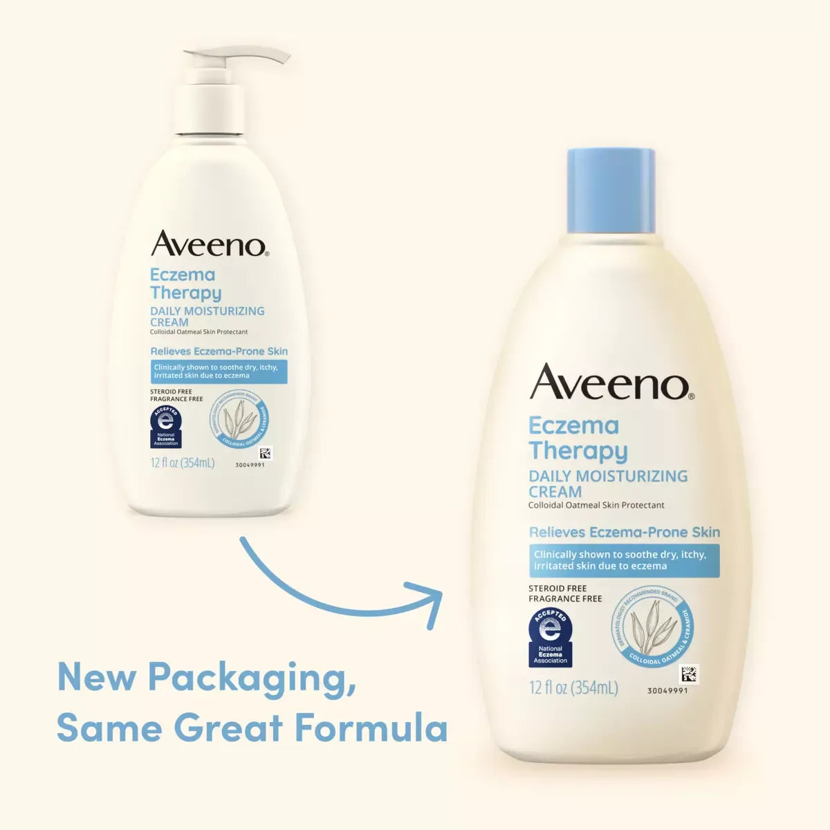 Aveeno Eczema Therapy Daily Moisturizing Cream For Eczema-Prone & Sensitive Skin - 354ml