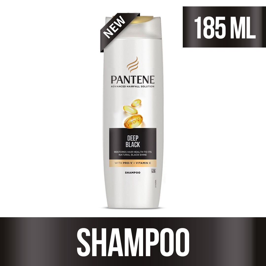 Pantene Anti Hairfall Deep Black Shampoo - 185ml