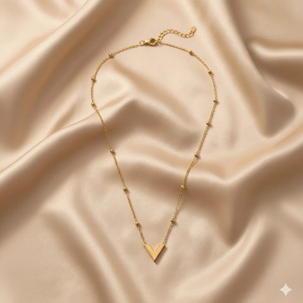 V Shape Heart Pendant