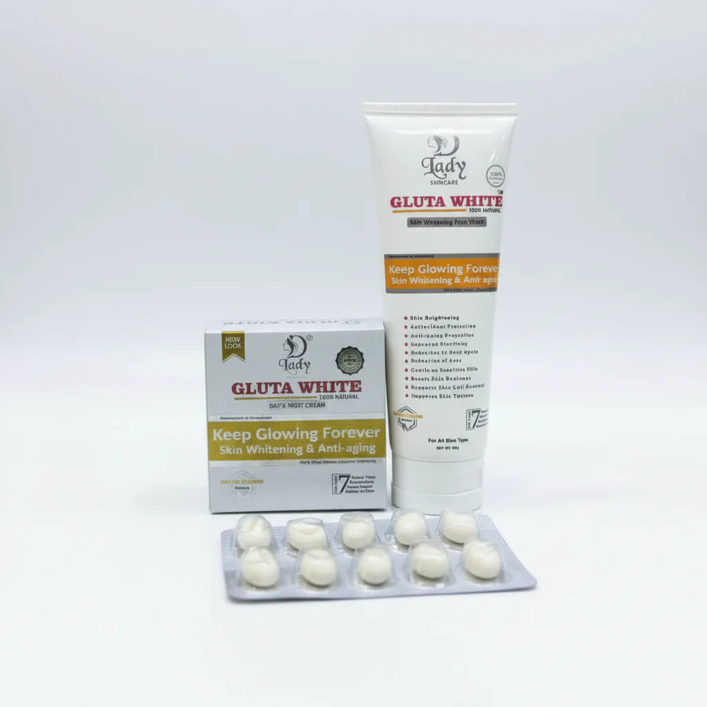 Gluta White 3-in-1 Skin Brightening Deal – Cream, Wash & Capsules