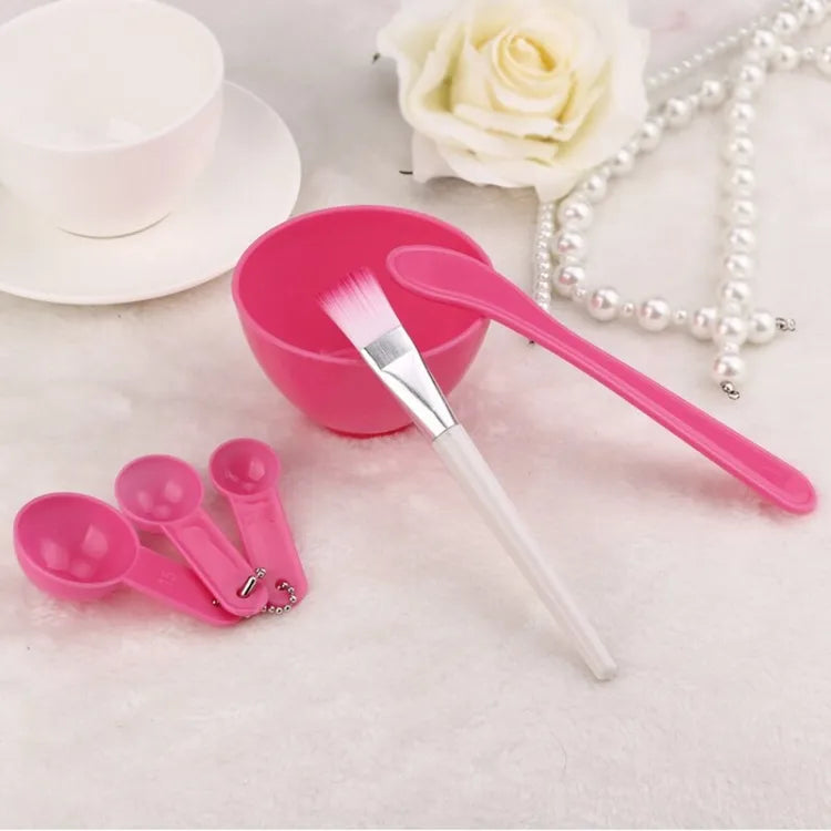 6 in 1 DIY Facial Beauty Mask Bowl with Stick Brush Set (Set of 6)